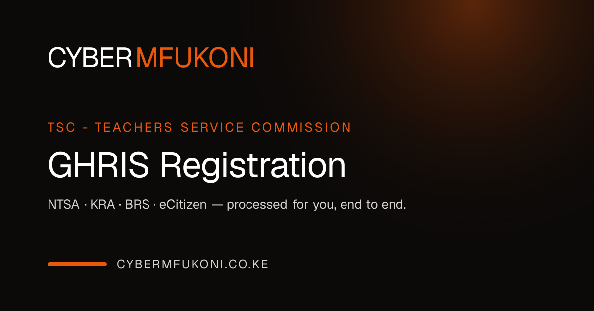 GHRIS Registration - Fast Online TSC Portal Help